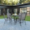 Flash Furniture 5PC Patio Set-31.5SQ Glass Table, 4 Gray Chairs TLH-073A2303C-GY-GG - alternate 1